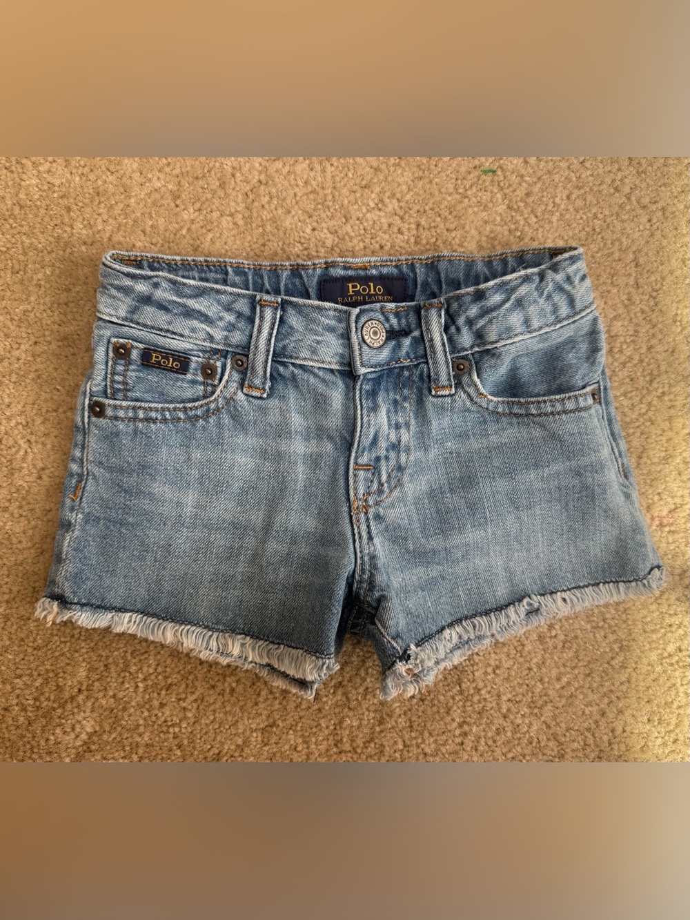 Ralph Lauren Kids Sz 5 Light Wash Denim Cutoff Shorts